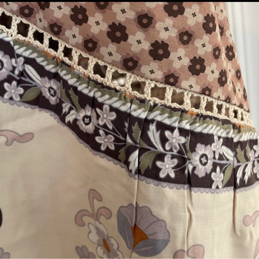 LANCE CADE BEAUTIFUL BOHO FLORAL TIERED MAXI SKIRT SZ MEDIUM NWT - Picture 7 of 8